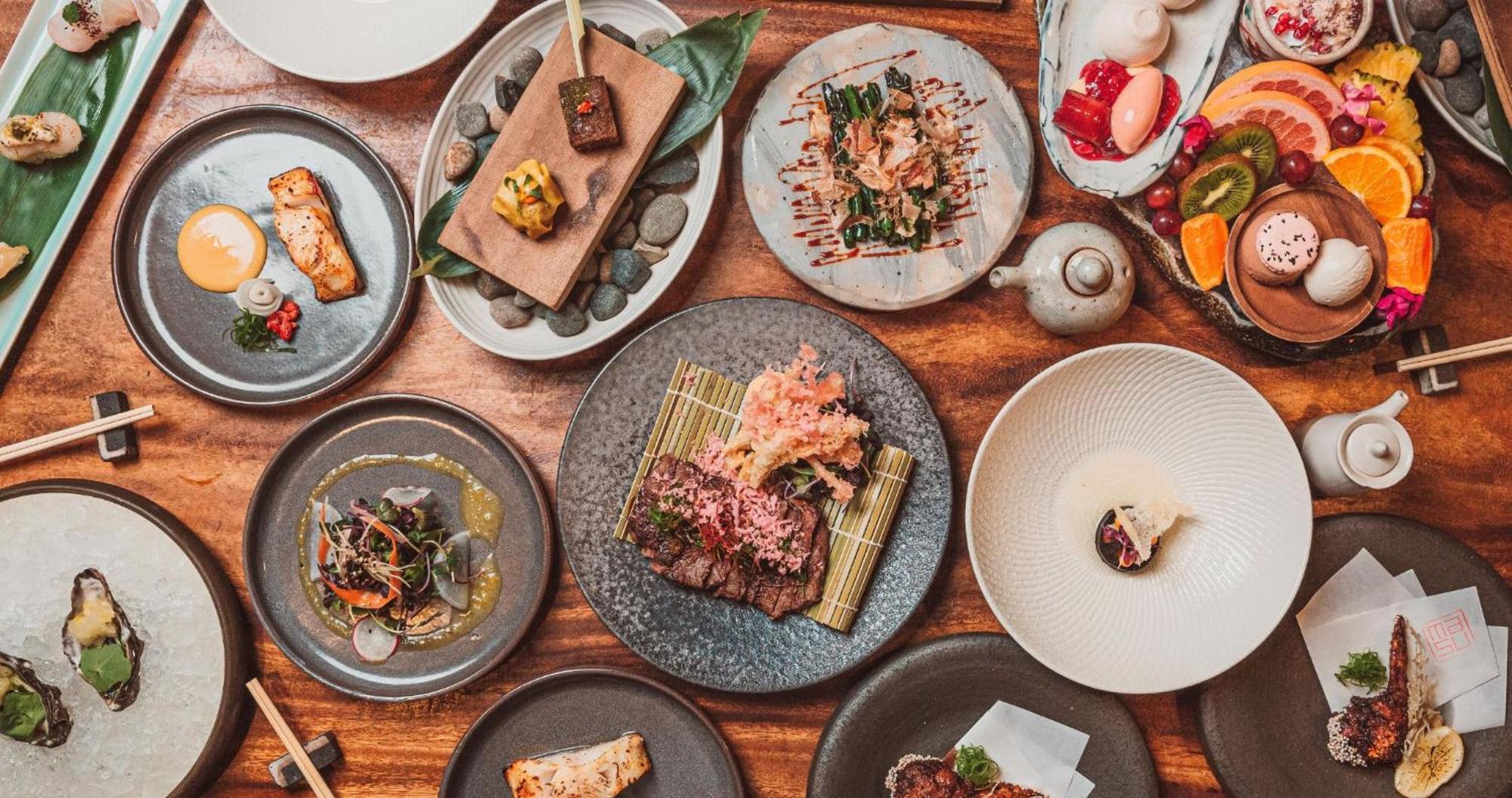 Horizon By Skycity أوكلاند المظهر الخارجي الصورة A selection of dishes at the restaurant